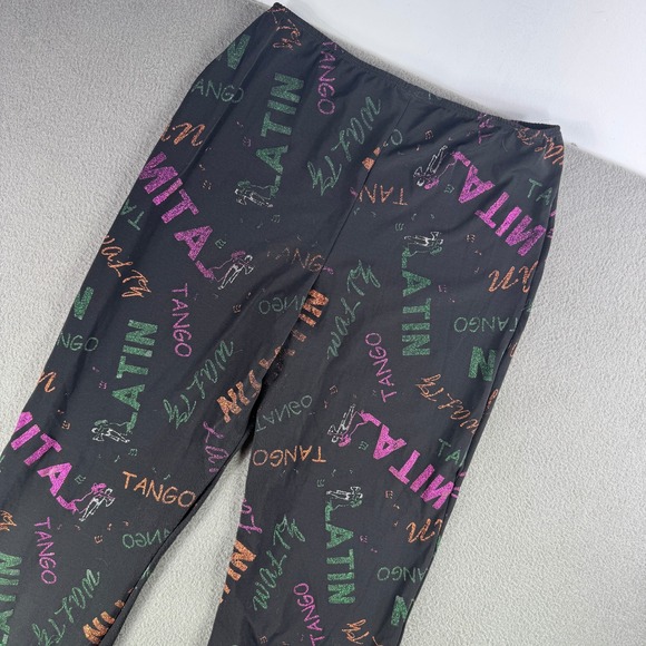 Vintage Dansco Disco Pants Small LA Made USA Tango Latin Dance Flare Halloween - Picture 9 of 12